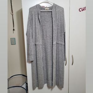 Long Gray Sweater Robe